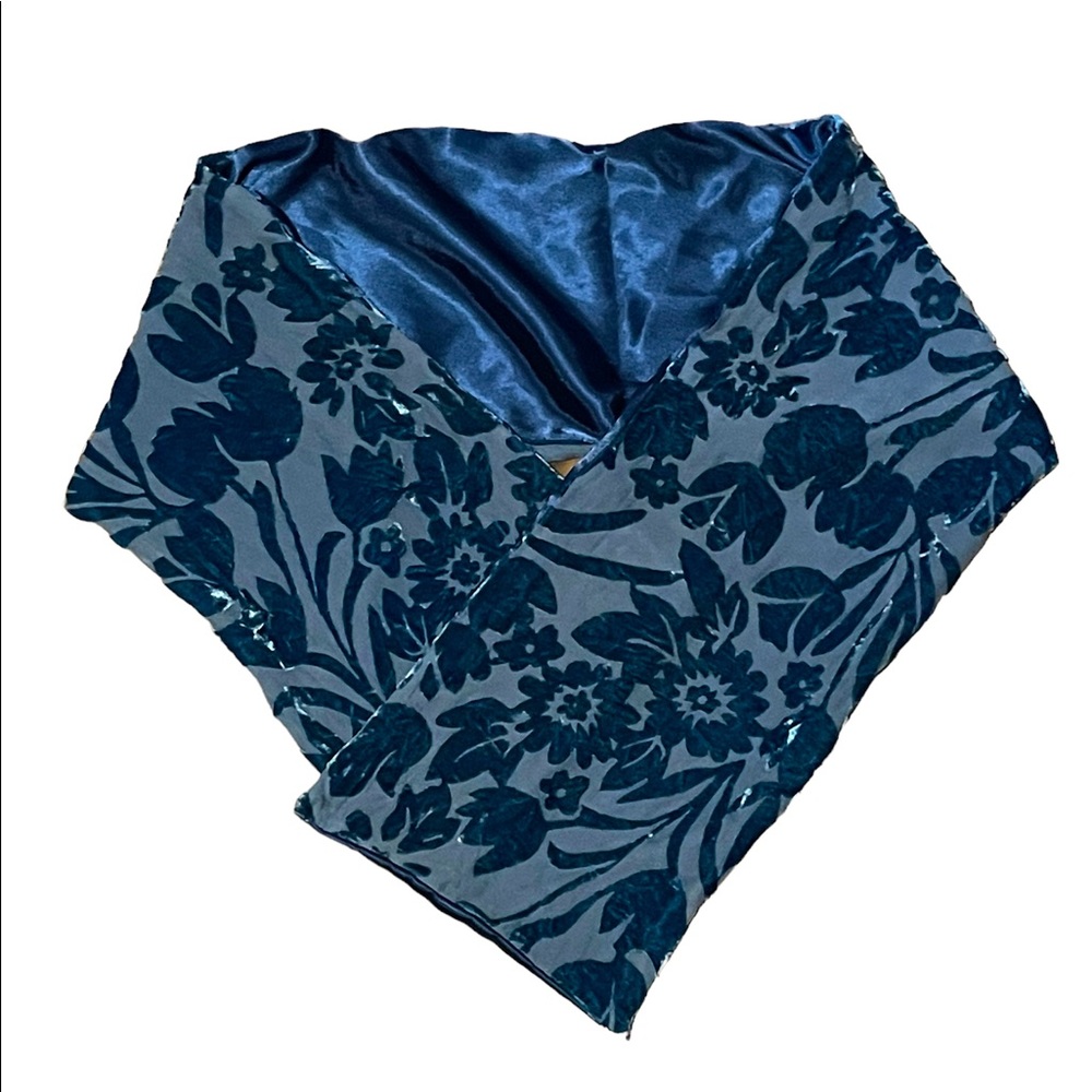 Flocked Floral Scarf